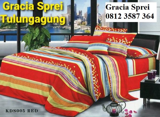 <p>Sprei Minimalis Warna Kuning, Merah dengan ukur